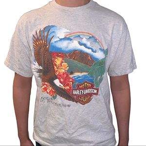 Vintage Harley Davidson Shirt / Eagle Hawaii Tee Shirt Large L Y2K